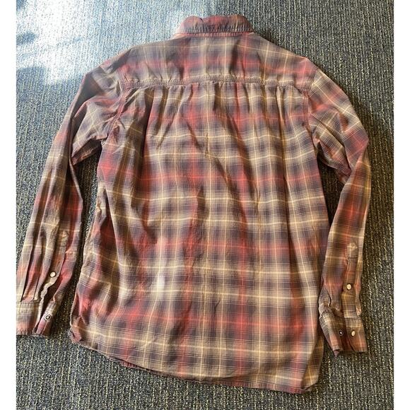 Carhartt Pearl Snap Shirt Mens Large Relaxed Fit Plaid Flannel relaxed fit - Picture 3 of 5
